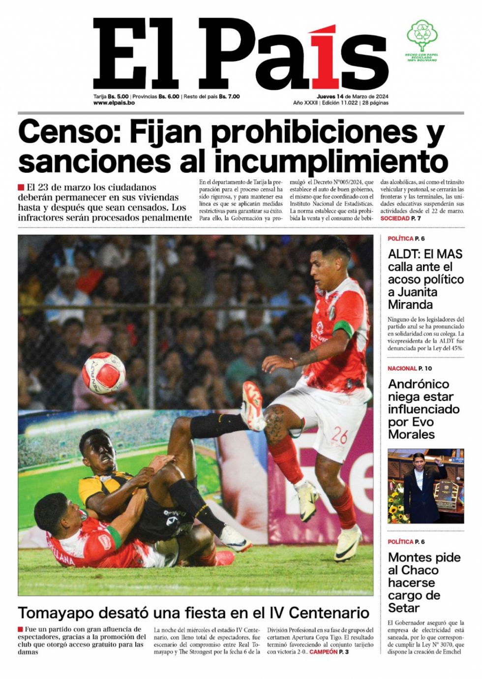 El "Setar del Chaco", las judiciales, el portonazo de Tomayapo al Tigre, EEUU vs TikTok... Lee las imprescindibles