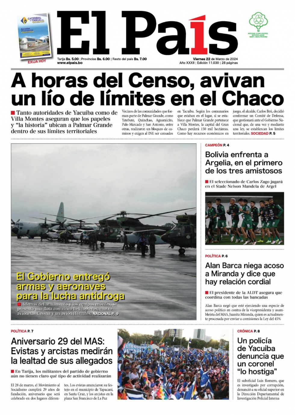 Censo inminente, el cumple no feliz del MAS, las judiciales... Lee las imprescindibles de hoy
