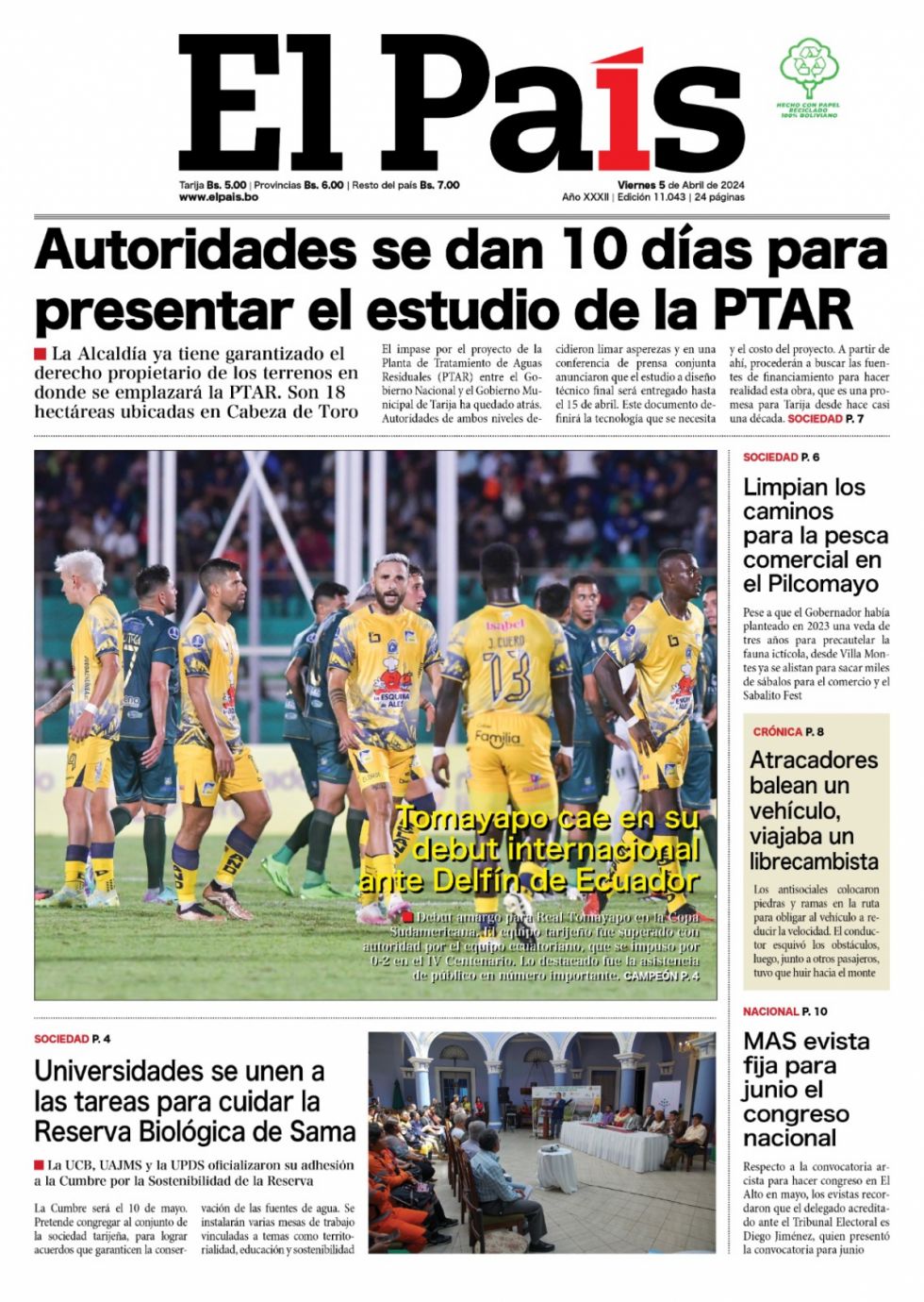 El Delfín, la cuenta de la PTAR, atraco con soplo y más: Lee las imprescindibles