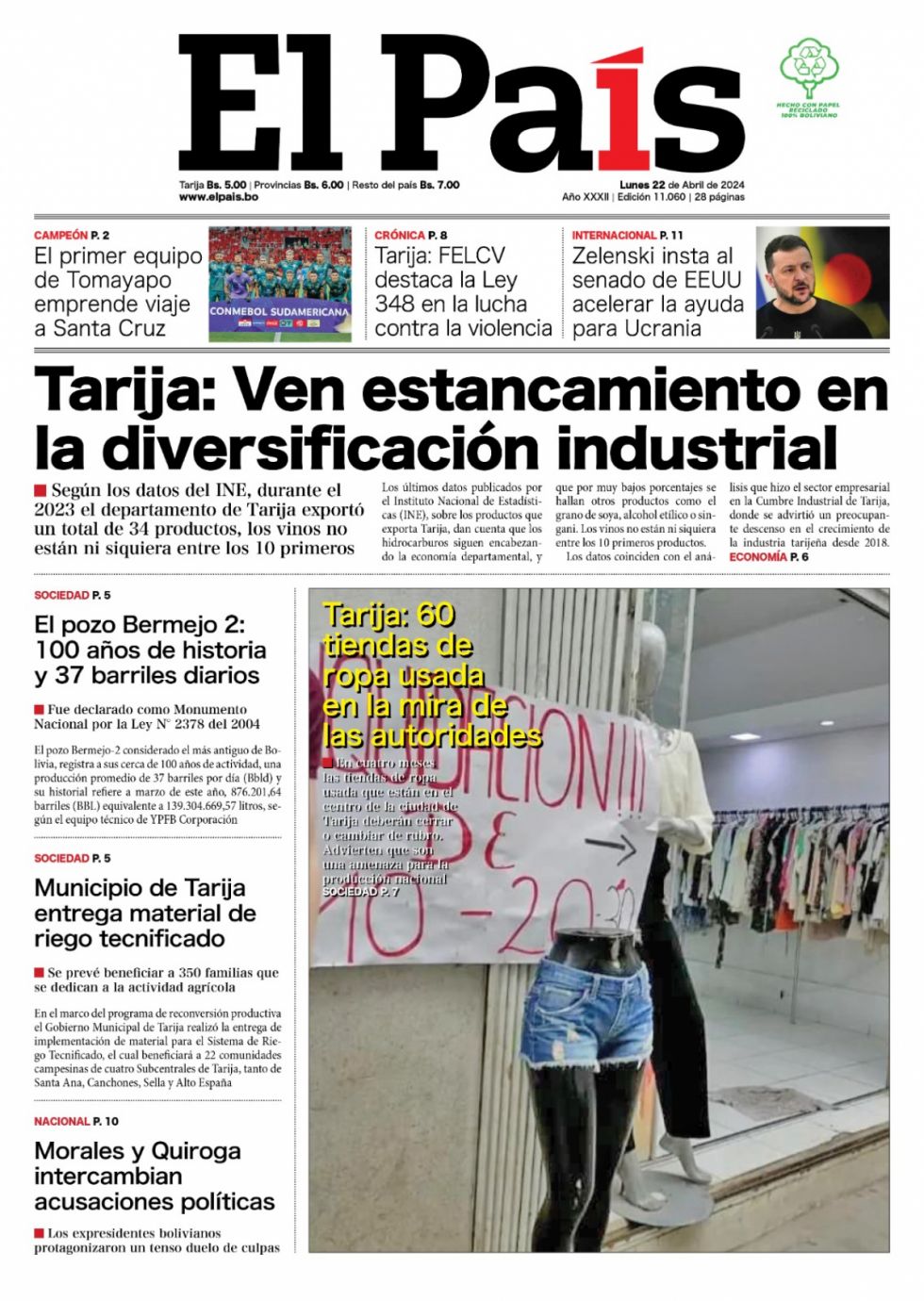Estancamiento industrial, el Bermejo X2, la movida de los Clásicos y mucho más: Lee las imprescindibles