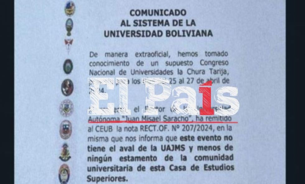 La "U" de Tarija deslinda responsabilidad del congreso de universitarios UFEST