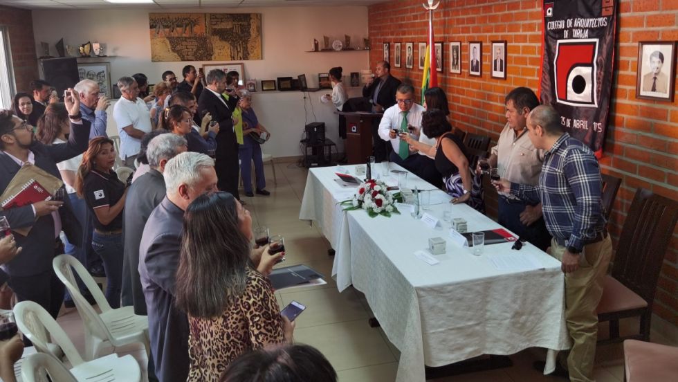Momento del brindis. 