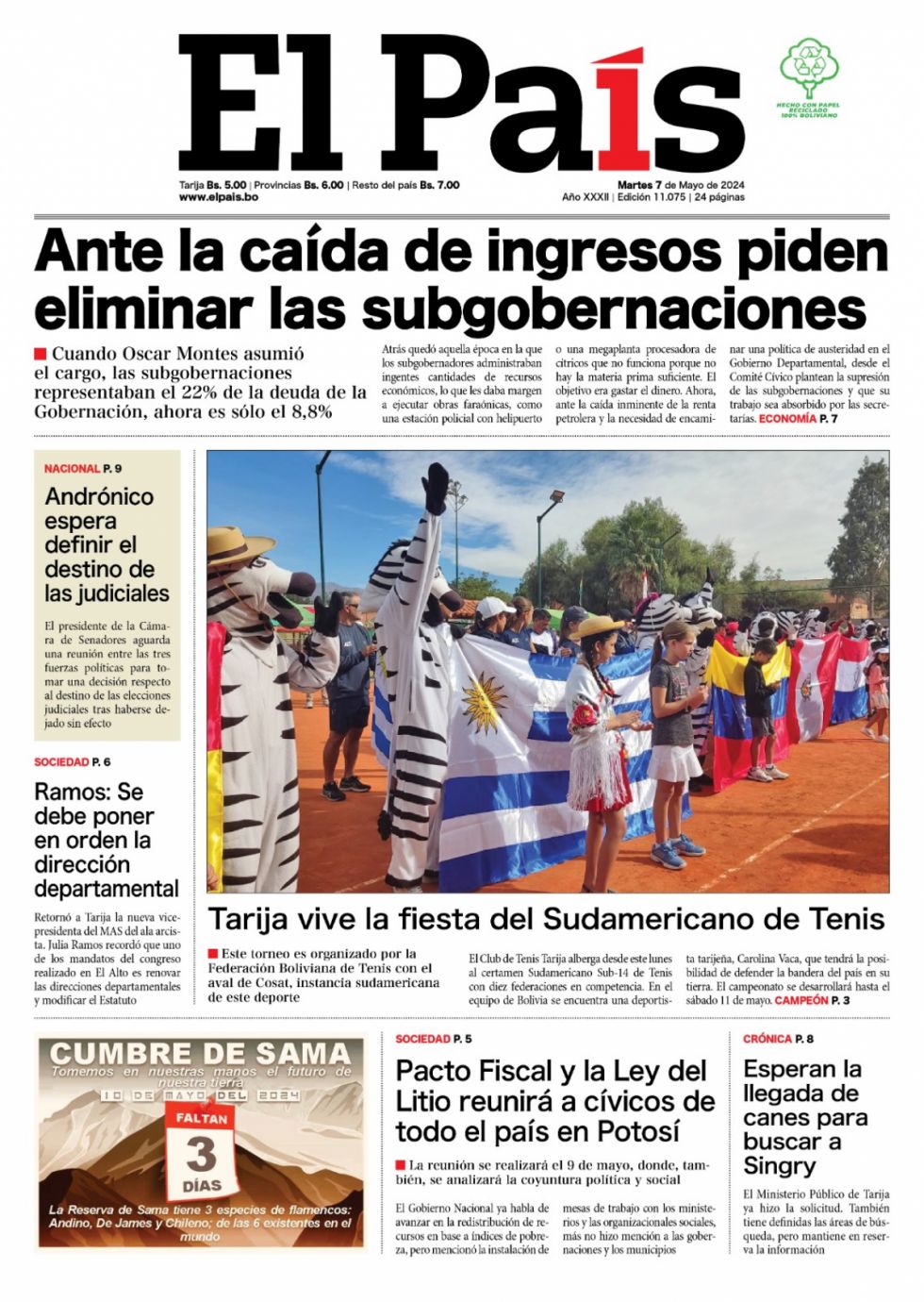 El fin de las subgobernaciones, el complot en el MAS, el futuro de las judiciales... Lee las imprescindibles de hoy