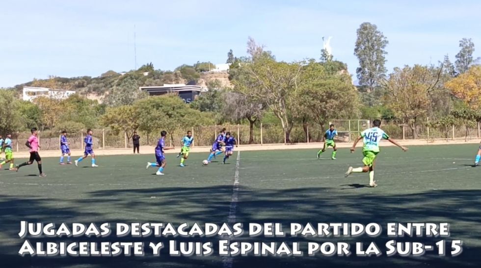 Siguiendo el fútbol menor tarijeño: Jugadas destacadas  entre Albiceleste y Luis Espinal por la Sub-15
