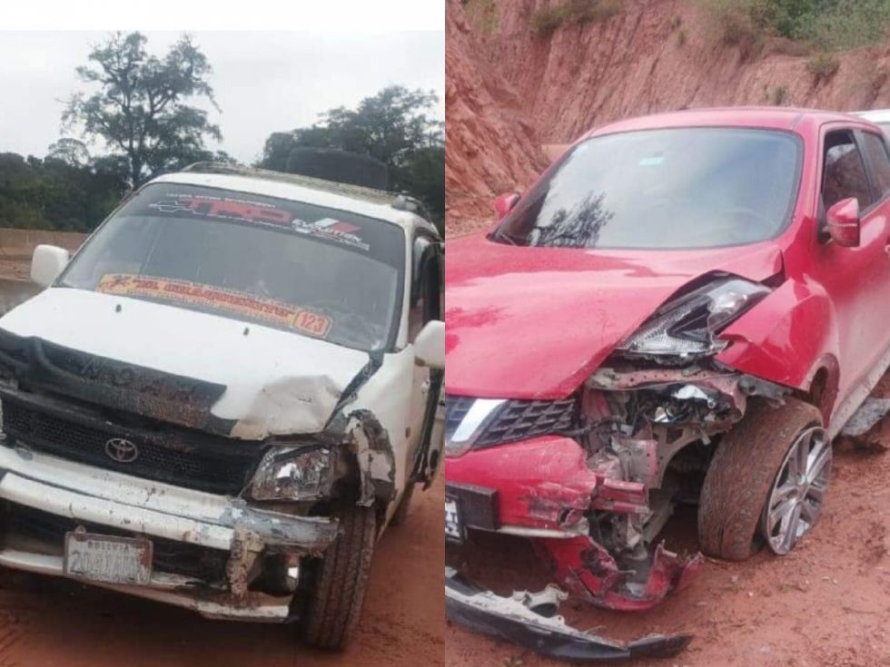 Tarija: Reportan choque de vehículos cerca a la serranía de Acheral
