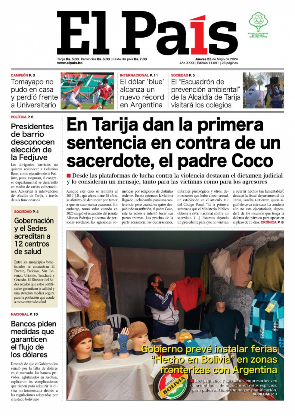 La sentencia del padre Coco, Crisis en Fedjuve, Luna Park: Lee las imprescindibles del día