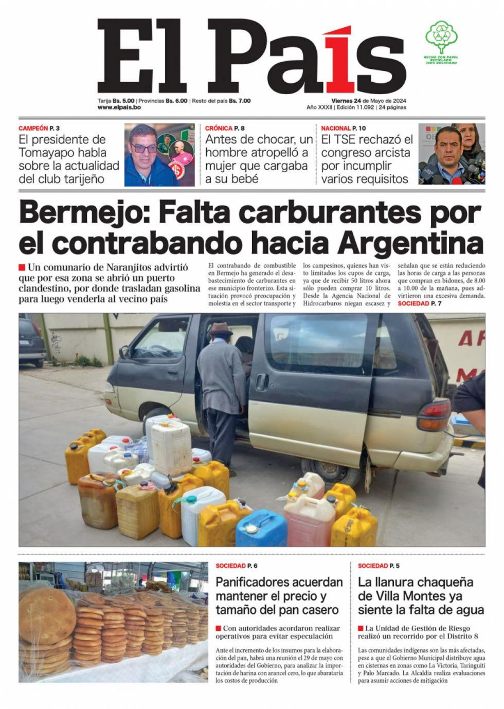 El carburante perdido, frío total, decisiones del TSE y más: lee las imprescindibles