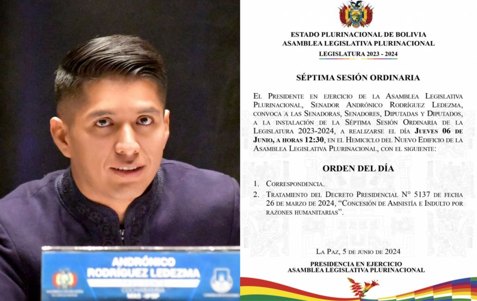 Andrónico convoca a sesión de Asamblea para este jueves