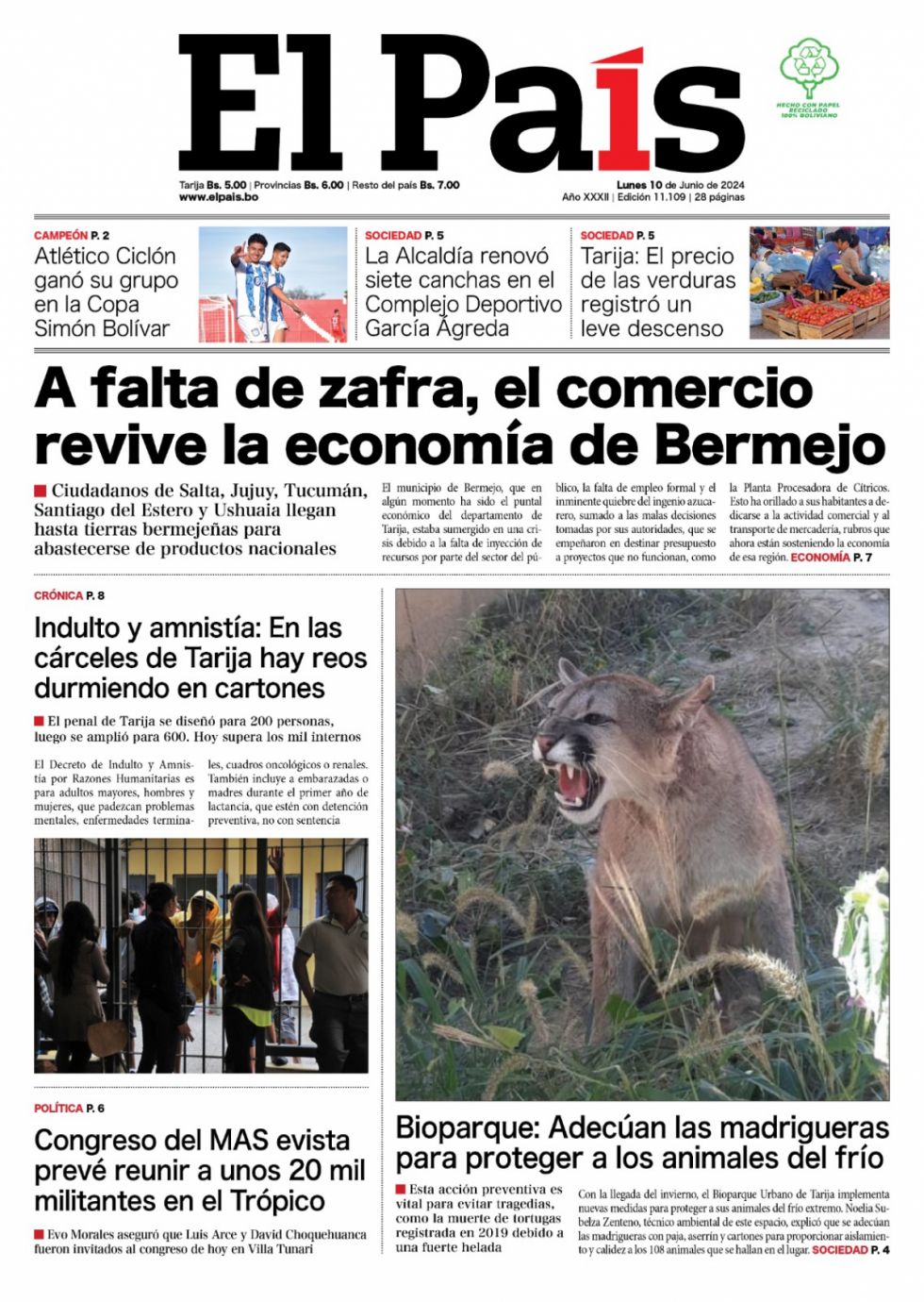 Bermejo sin zafra, frío animal, contragolpe legislativo... Lee las imprescindibles de hoy