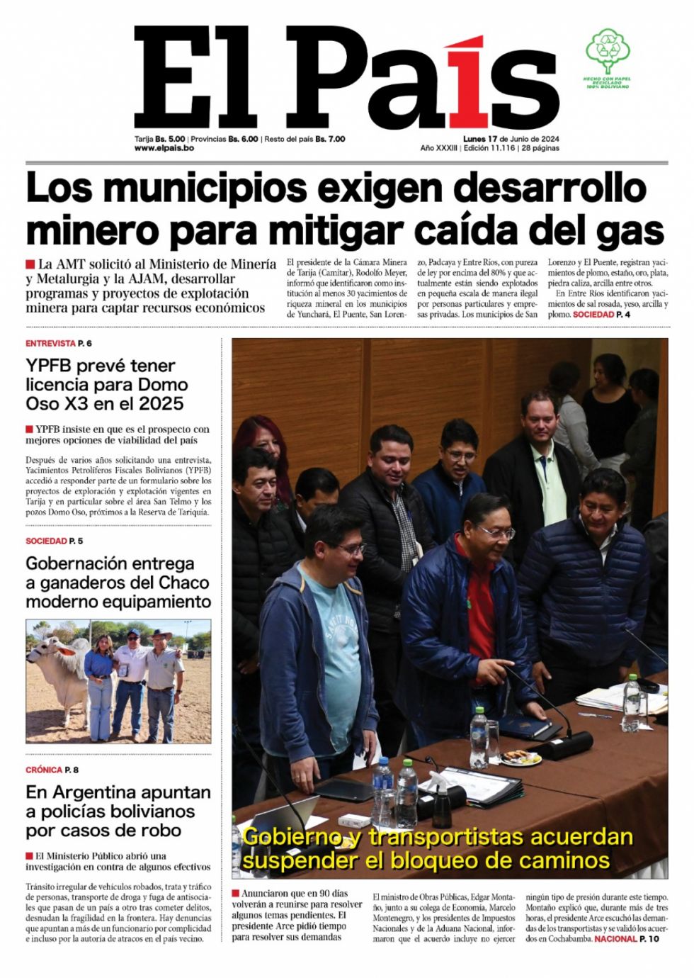 Domo Oso, regalías mineras, los 26 de Zago y más: Lee las imprescindibles
