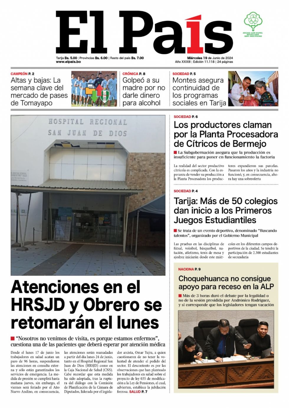 El paro médico; la inacabable planta de cítricos, el dólar blue y más: lee las imprescindibles