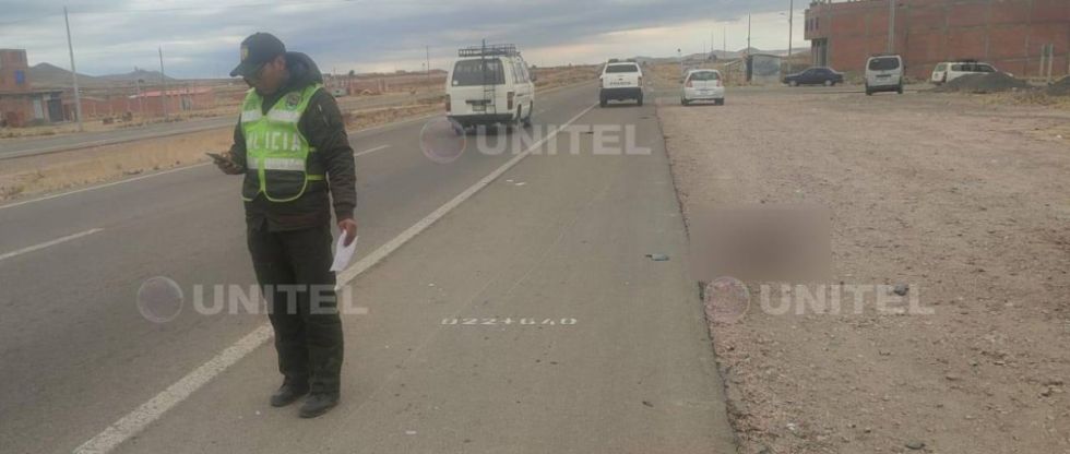 Un niño de 7 años murió atropellado en plena carretera Oruro-La Paz; el chofer se dio a la fuga
