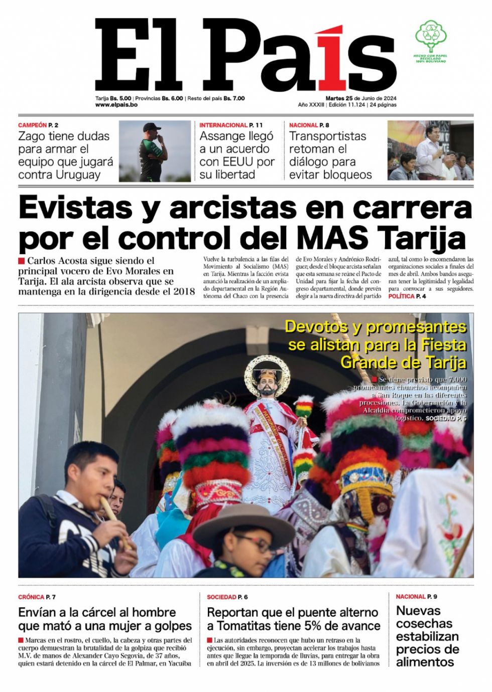 El "modo" religioso; alternativa Tomatitas; la condena de Assange, las dudas de Zago... Imprescindibles aquí