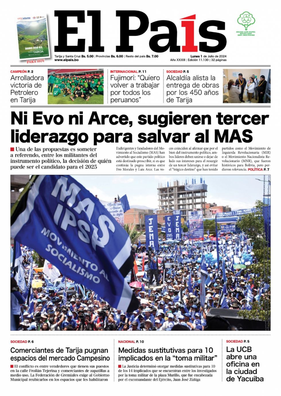 La tercera vía del MAS, batacazo Petrolero,  IABSA y más: Lee las imprescindibles