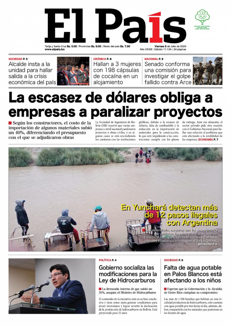 Escasez de dólares; Ley del gas, el "Dibu" y más: Lee las imprescindibles