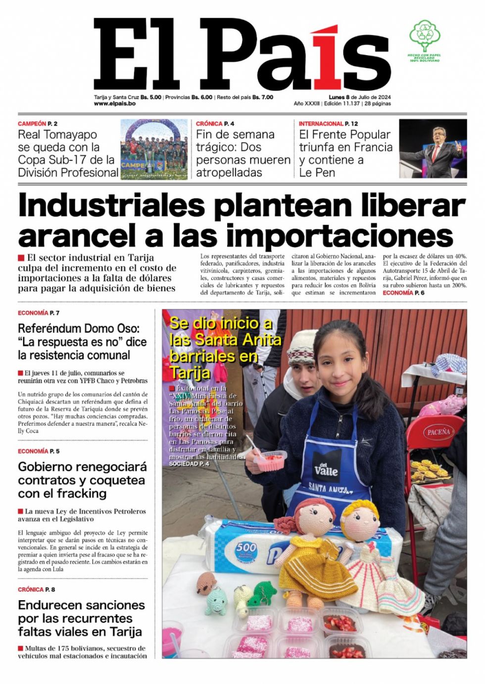 Arancel cero, fracking, Santa Anita y el Frente Popular: Lee las imprescindibles aquí