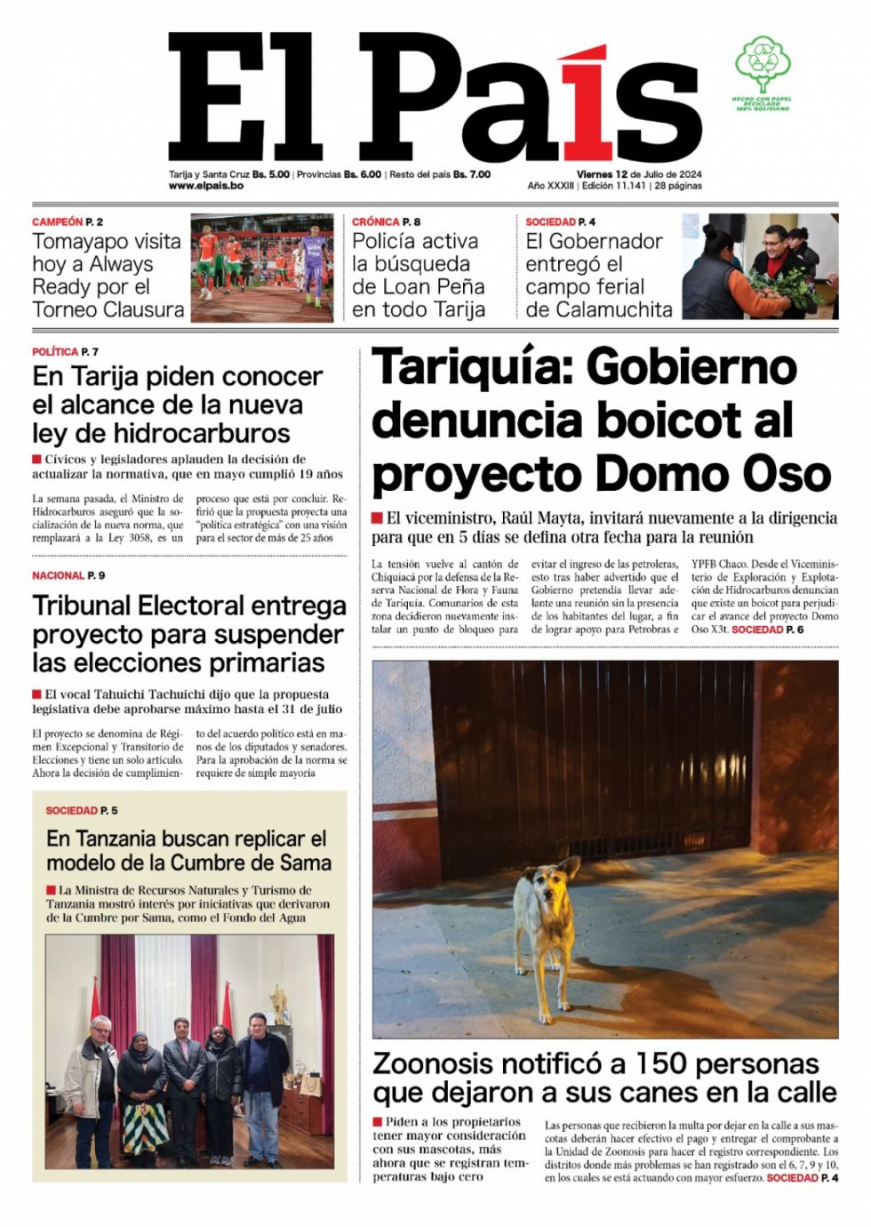 El boicot del Domo Oso, Tanzania como Sama, Loan, frío y más: Lee las imprescindibles