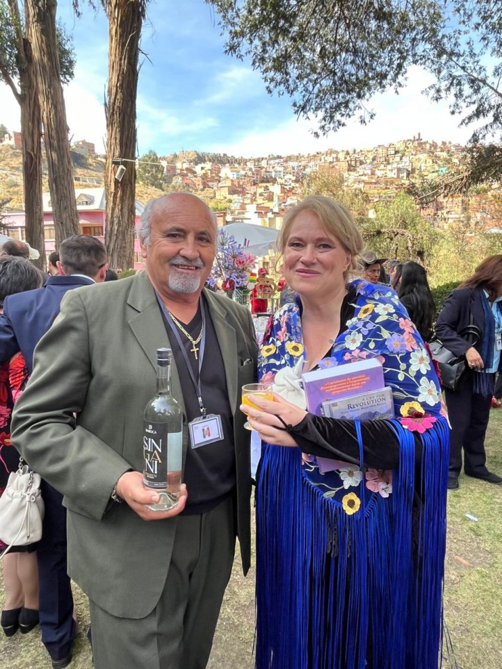 Óscar Daroca Molina y Hélène Roos en el festejo del año pasado