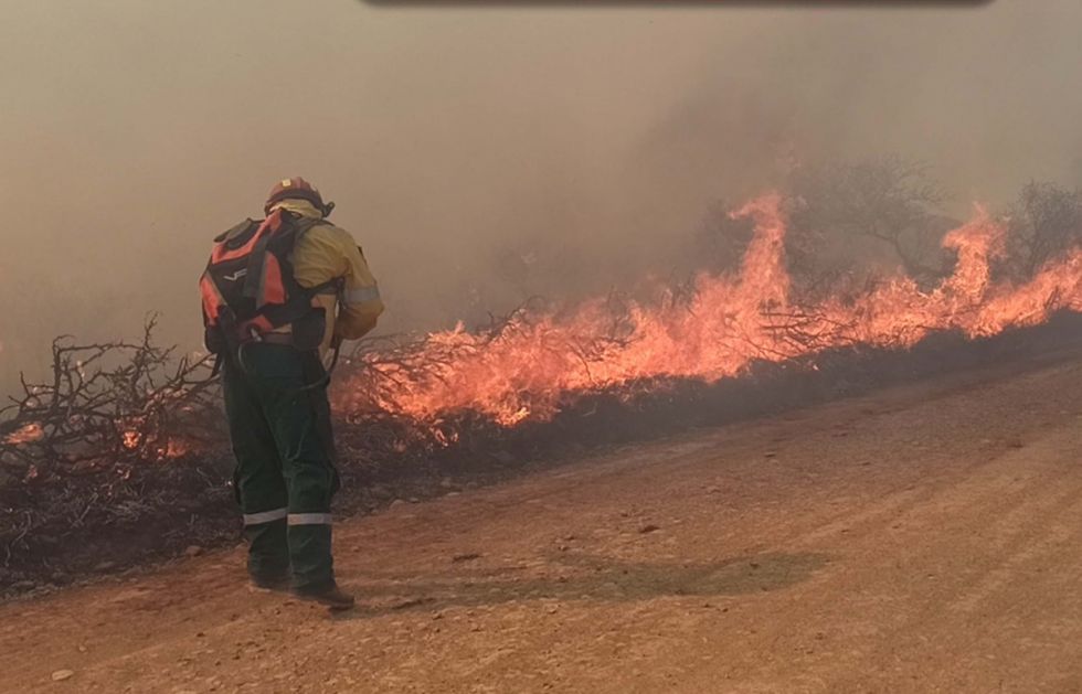 El viento dificultó tareas de sofocación de un incendio en San Mateo