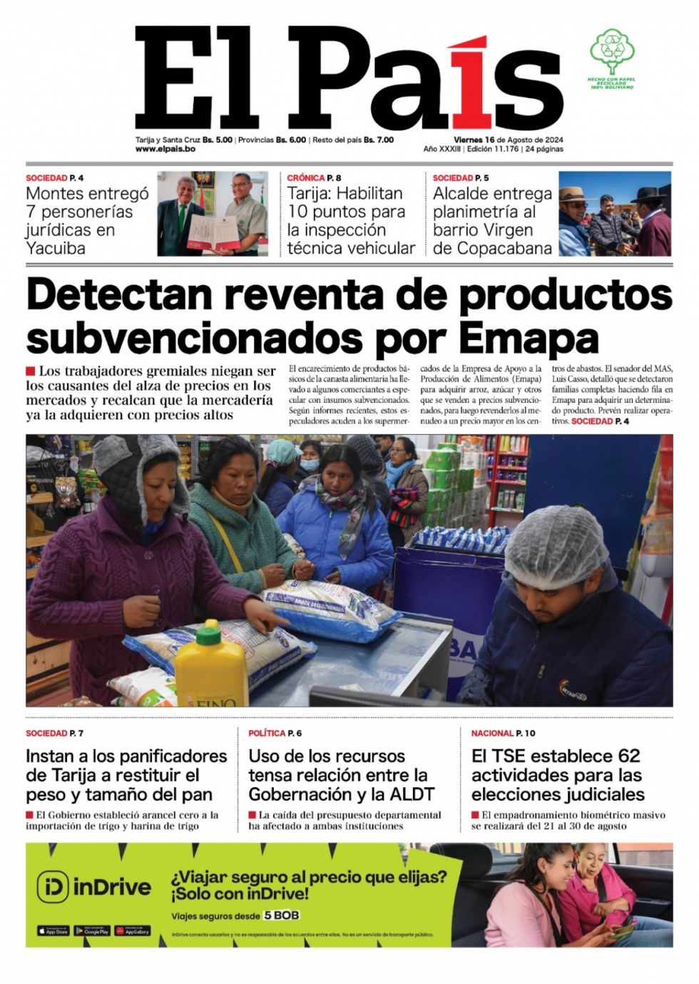 Reventa de Emapa, el precio del pan, la elección en Venezuela y más: Lee las imprescindibles