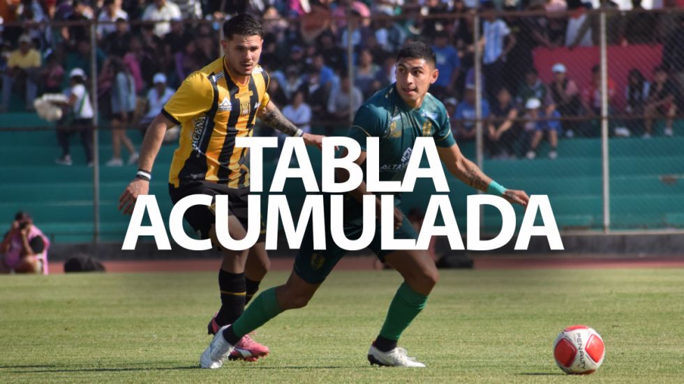 Así marcha Tomayapo en la tabla acumulada del fútbol boliviano 
