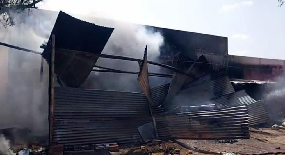 Así quedó la vivienda después del incendio