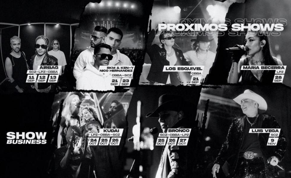 R.K.M & Ken-Y, Airbag, María Becerra, Kudai, Bronco, Luis Vega: Conoce  la fecha del concierto de tu artista favorito en Bolivia   