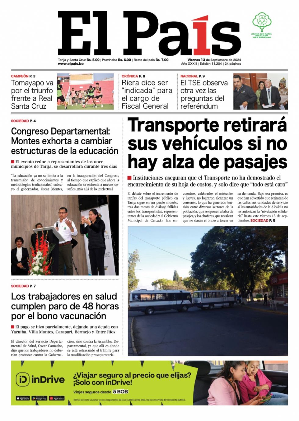 El transporte y los pasajes, trabajadores de salud en paro, solidaridad por los incendios: Lee las imprescindibles 