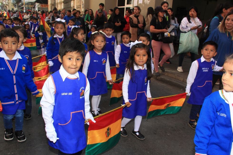 Orgullosos niños del Jardín Óscar Alfaro