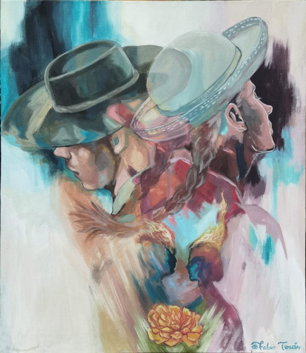 Sunsetz, acrílico de Fabio Terán. Precio base: Bs.1500