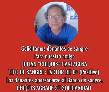 Julián “Chiquis” Cartagena necesita tu ayuda (ACTUALIZADO)