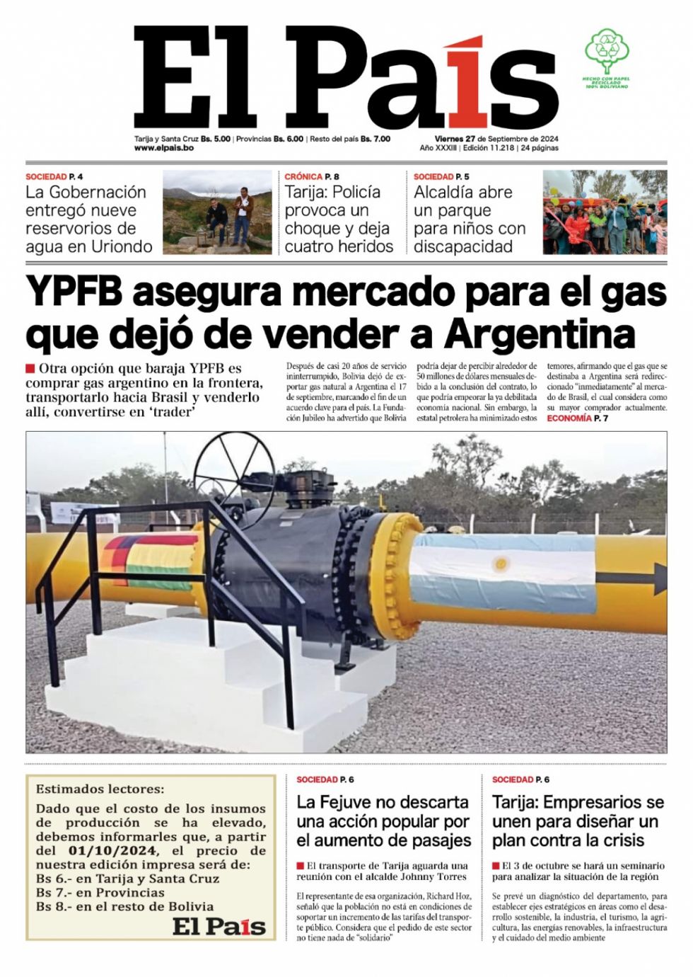 Gas, empresarios, Exposur, nuevo ministro de Justicia: Lee las imprescindibles 