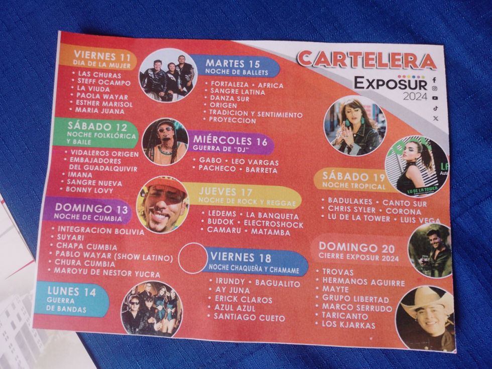 Luis Vega, Los Kjarkas, Maria Juana, Bonny Lovy y más artistas confirmados para la Exposur 2024