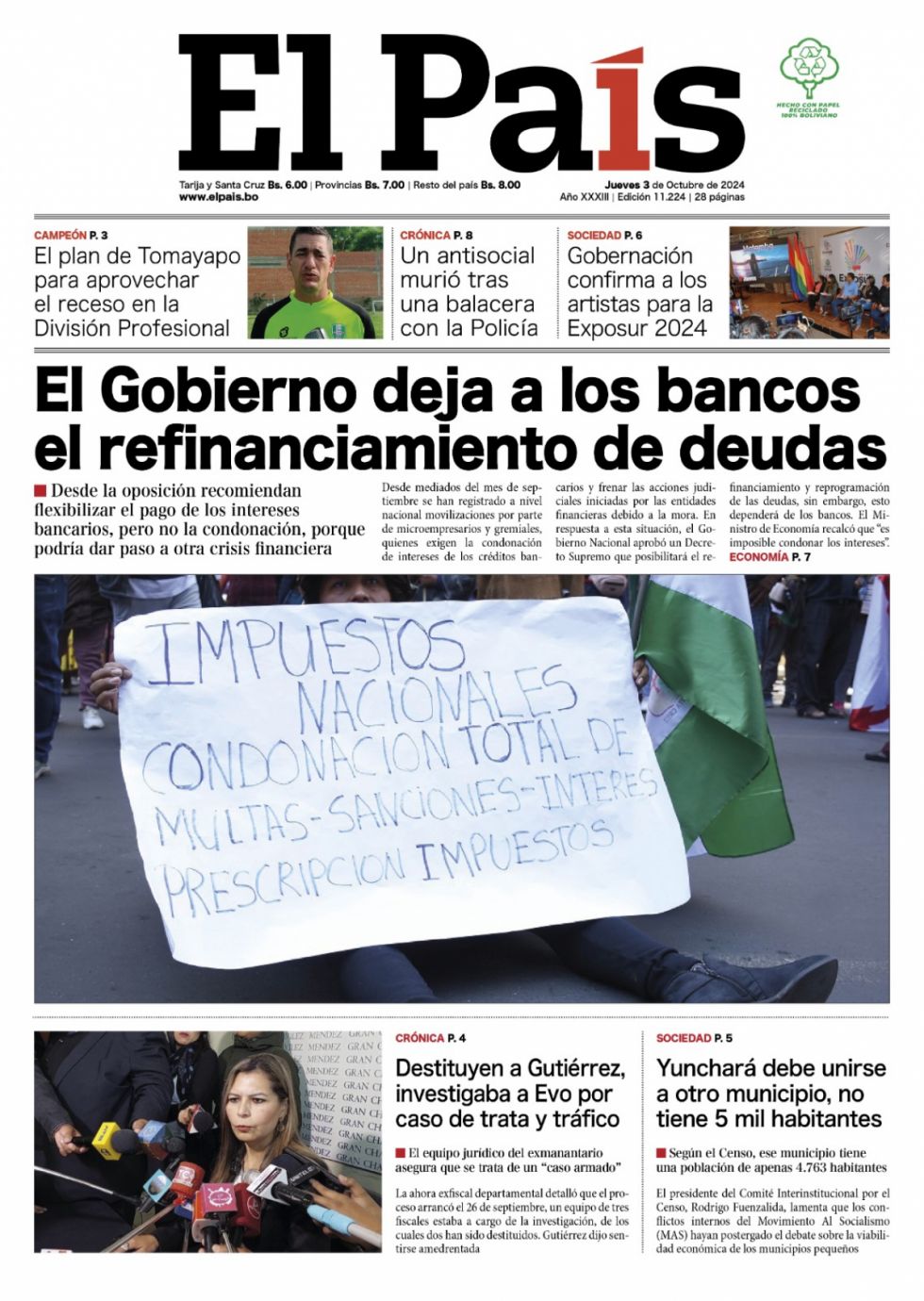 "Atropello" Fiscal, presión sobre los bancos, marcha por la U... lee las imprescindibles aquí