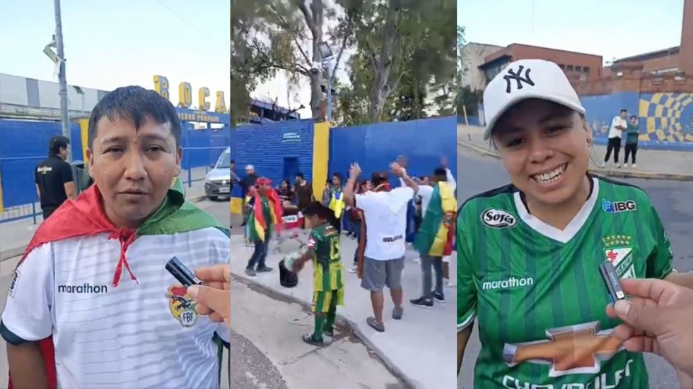 Al ritmo de La Bomba, hinchas le dieron color a La Boca afuera de la práctica de Bolivia