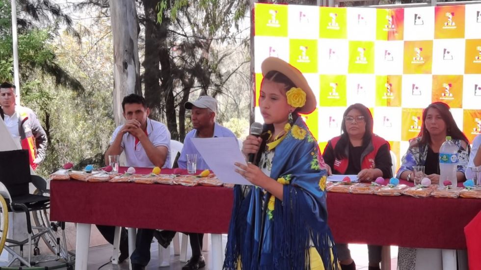 Dayra Vilte ofrece un mensaje por el D¡a Nacional de las personas con discapacidad