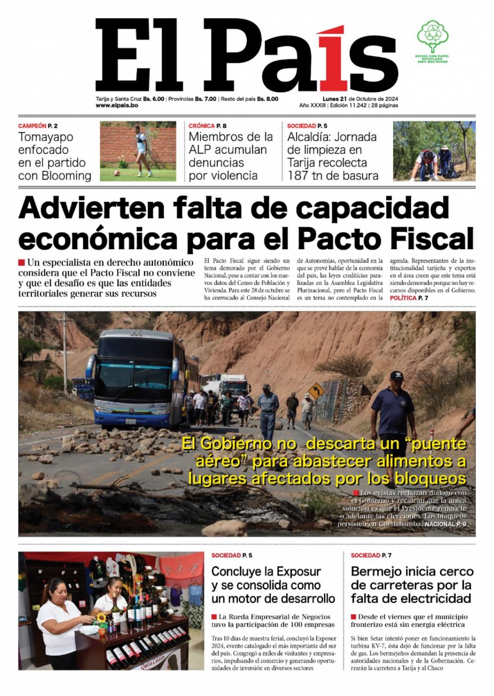 Elección del Fiscal, clausura de Expo, Bermejo sin luz... Lee las imprescindibles