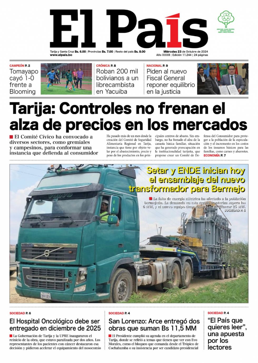 El fiscal Mariaca, las obras de Arce, el corte en Bermejo y más: Lee las imprescidibles