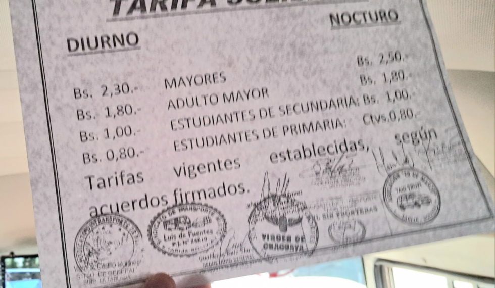 Transporte público subió pasajes desde este sábado 
