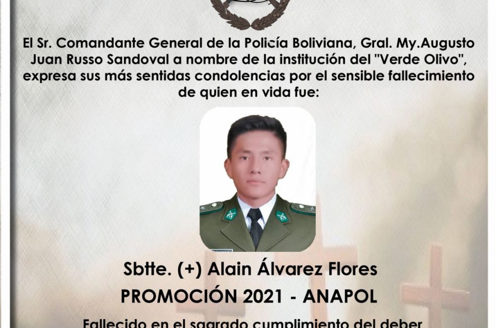 Arce lamenta fallecimiento de policía antidroga atropellado en el Trópico