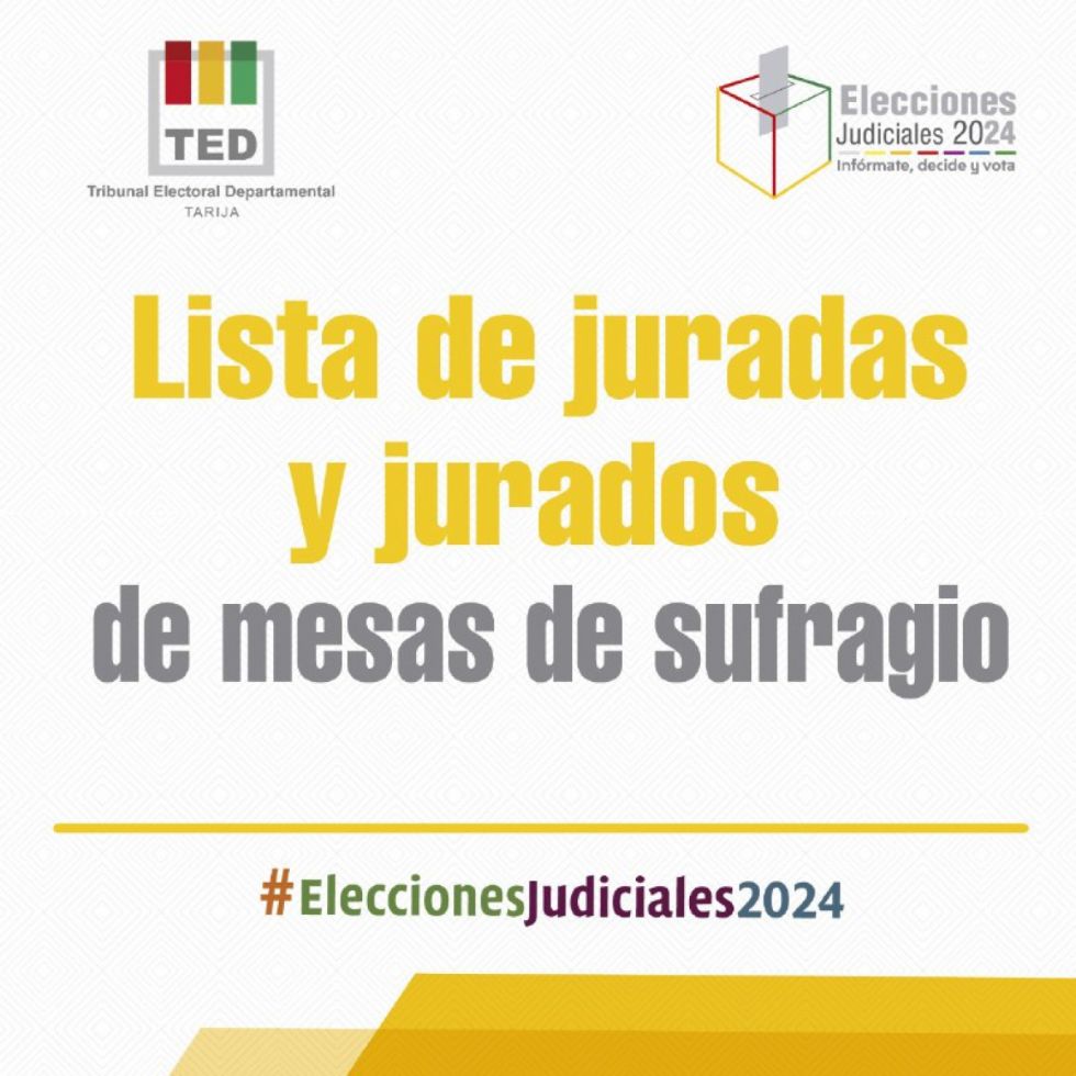 Verifica si eres jurado electoral para las elecciones judiciales