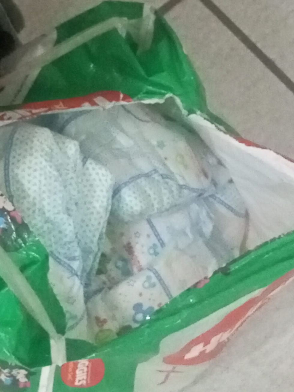 pañales en mal estado