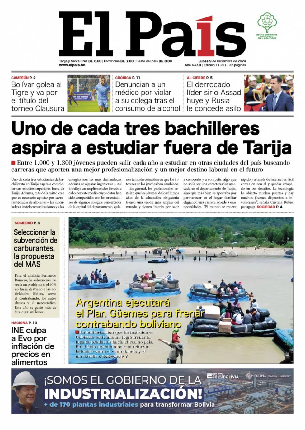 Migrar para estudiar, Plan Güemes, Assad en Rusia y más: Lee las imprescindibles