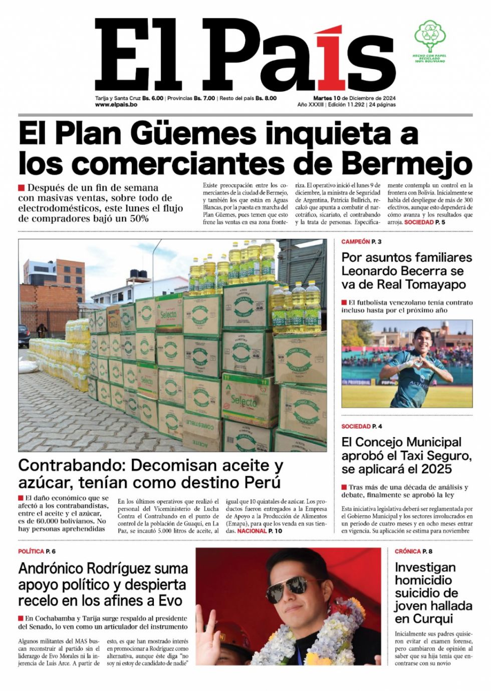 El interés de Claure; más plan Güemes, la vivienda... Lee las imprescindibles
