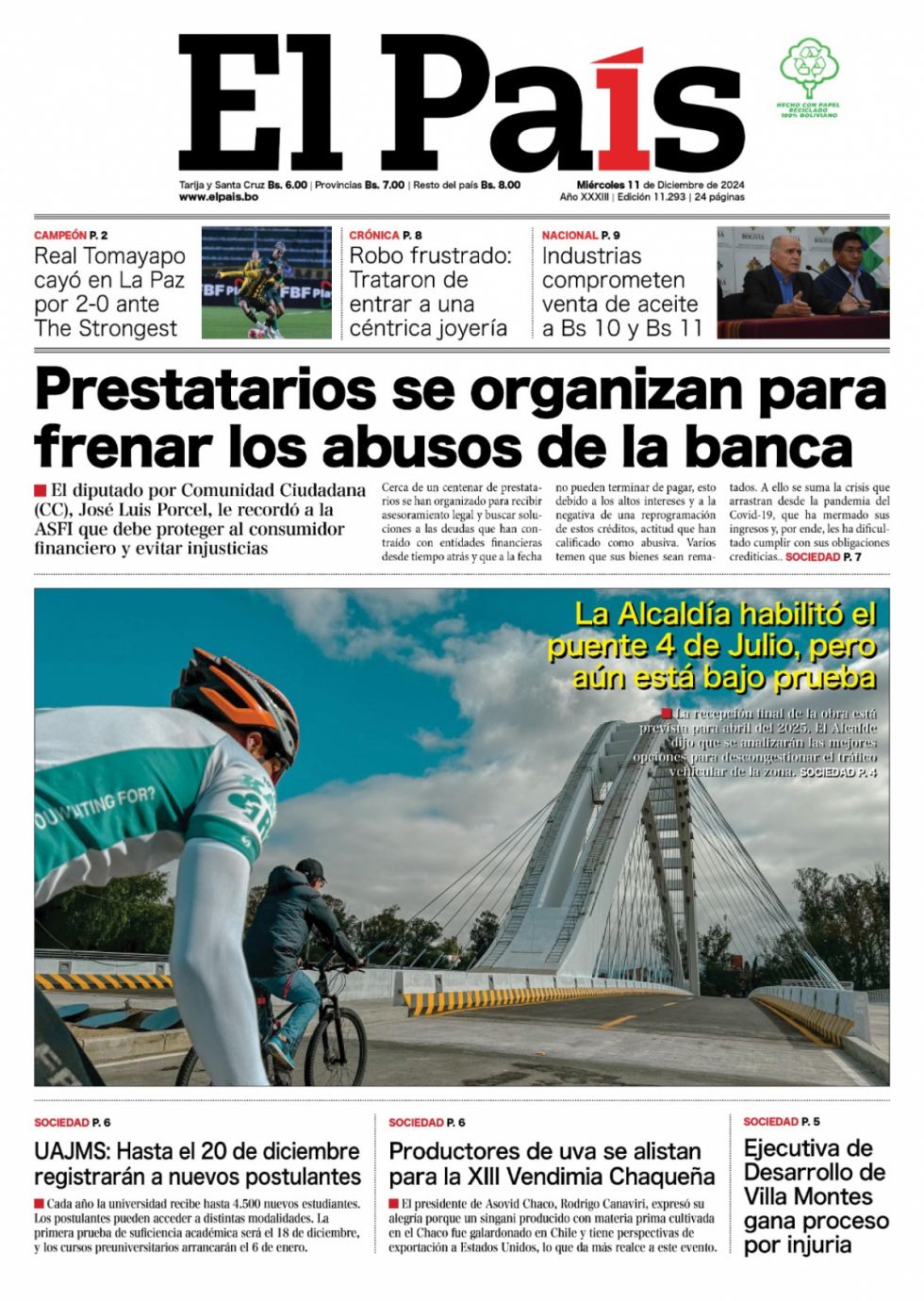 Bancos y prestatarios; vendimia chaqueña, Xi: lee las imprescindibles
