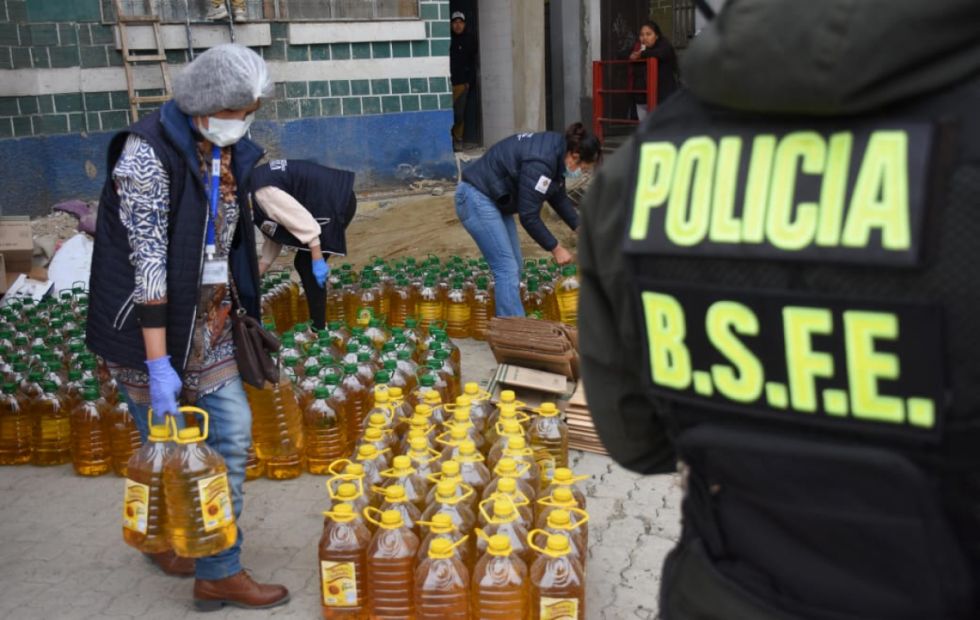 Un bus que salió de Villazón estaba cargado de bidones de aceite 