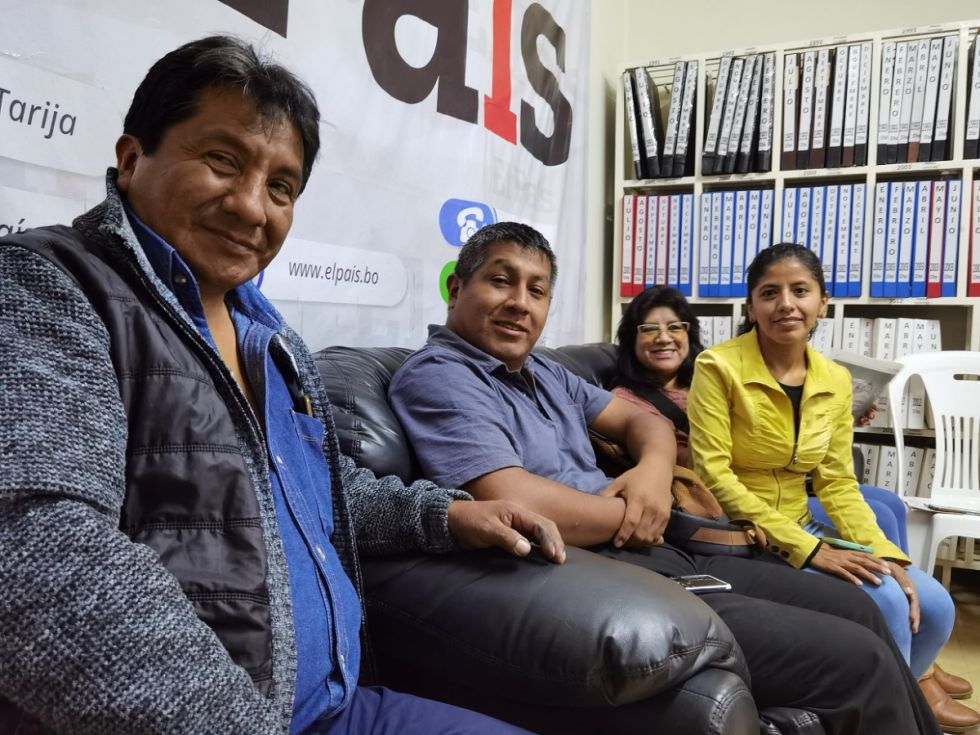 Víctor Hugo Mamani, Gonzalo Gutiérrez, Olga Ortiz y Jannett Ortega