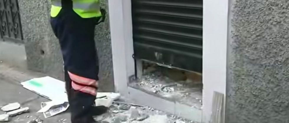 Intentan robar un cajero automático en La Paz mediante la explosión de una garrafa