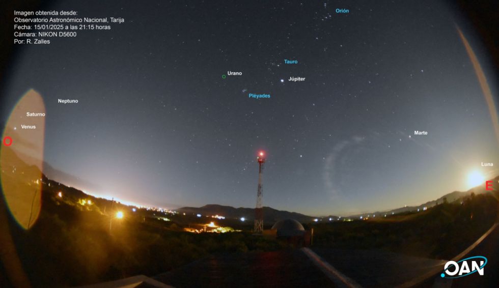 Marte, Júpiter, Saturno y Venus protagonizan la alineación planetaria en Tarija