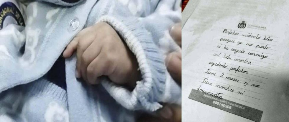 “Por favor, cuídenlo bien": Abandonan a un bebé y dejan una carta